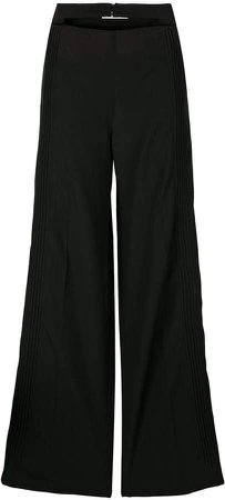 double waistband pleated trousers