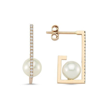 Delicate Edge Pearl Earrings - Millo Jewelry