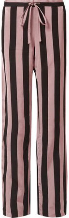 Marques' Almeida - Striped Satin-twill Wide-leg Pants - Pastel pink