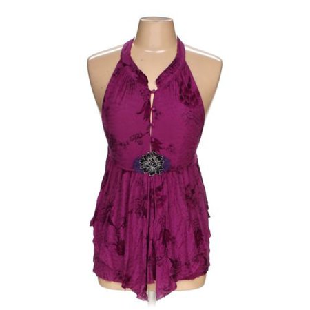 Free People Women's Sleeveless Top, size M, purple, nylon, rayon, spandex | eBay