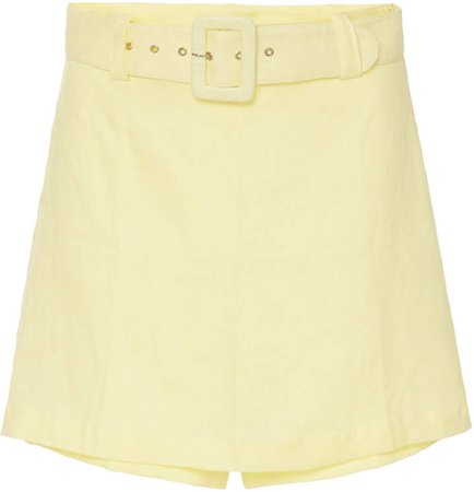 Celia Belted Linen Shorts