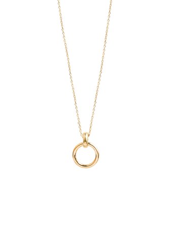 Gold necklace with ring
