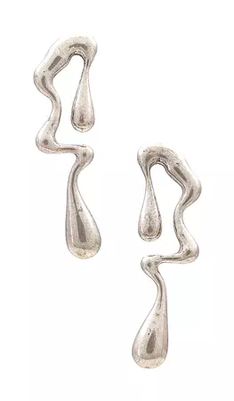 8 Other Reasons x Nat & Liv Burnished Silver Drop Earrings in Silver | REVOLVE