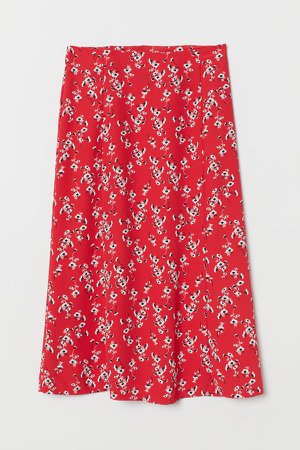 Patterned Skirt - Red