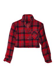 red plaid crop top sweaters - Google Search
