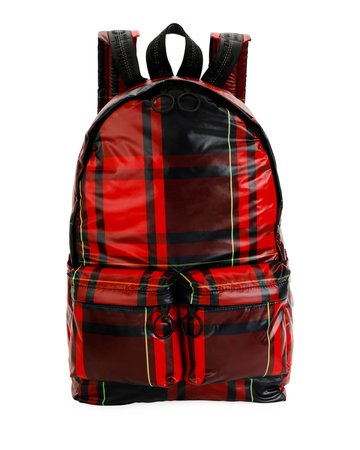 Off-White Leather Check Backpack