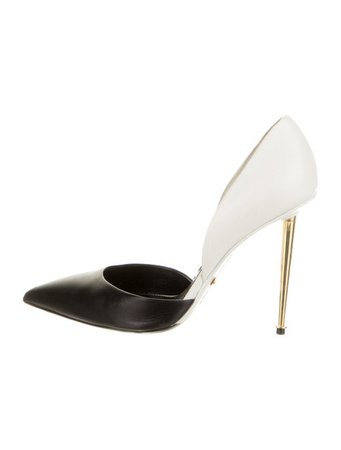 Tom Ford colorblock color block monochrome Leather D'Orsay Pumps - Shoes - TOM89862 | The RealReal