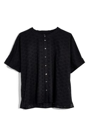 Madewell Eyelet Boxy Button-Down Shirt | Nordstrom