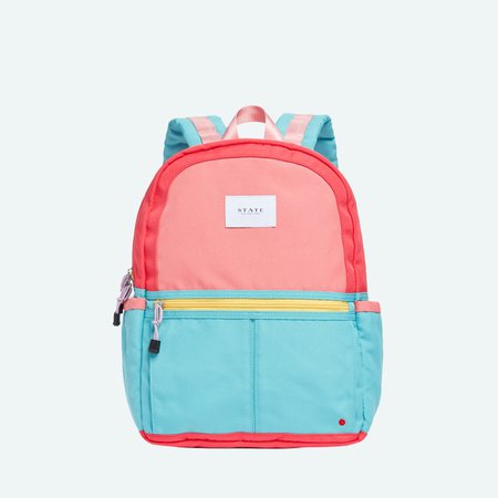 Kids Backpack in Pink Blue - Kane by STATE Bags