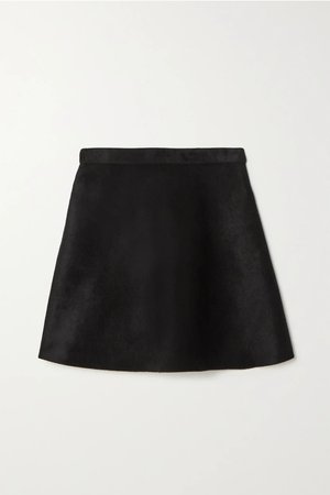 ALAIA Black velvet mini skirt