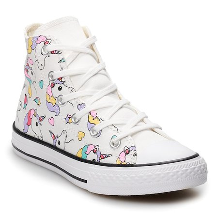 Girls' Converse Chuck Taylor All Star Unicorn Rainbow High Top Shoes