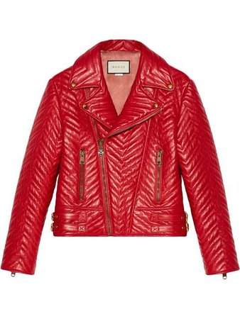 Gucci Quilted Leather Biker Jacket - Farfetch