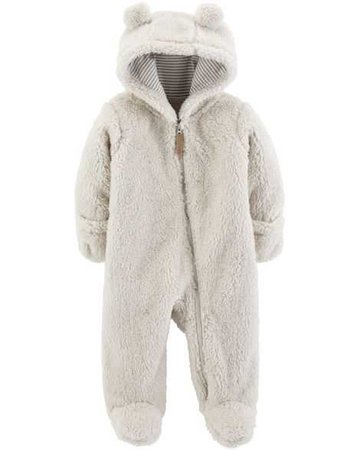 Baby Boy Sherpa Hooded Bunting | Carters.com