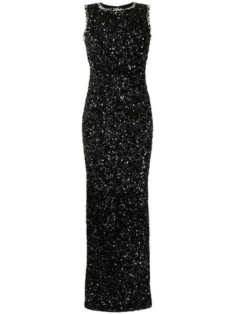 Rachel Gilbert sequin-embellished gown maxi dress
