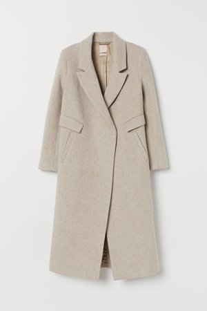 Wool-blend Coat - Light beige melange - Ladies | H&M US