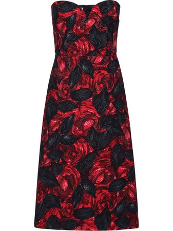 Vestido Cady Con Estampado Dark Rose Prada Por 2,100€ - Compra Online Ss20 - Devolución Gratuita Y Pago Seguro