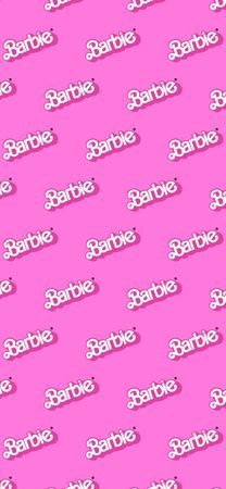 barbie hot pink text background
