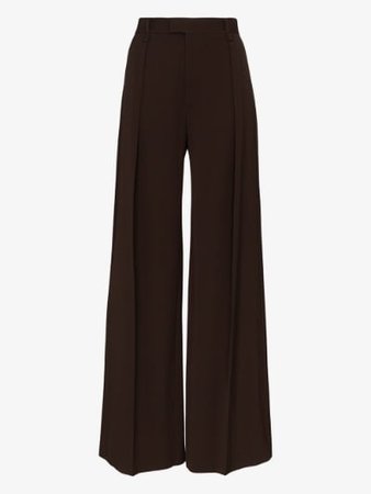 Bottega Veneta pleated wide leg wool trousers | Browns