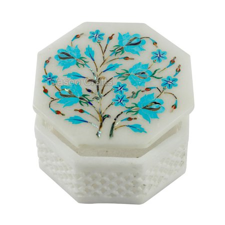 Beautiful Jewelry Box turquoise Inlay KeepSake Box Gift | Etsy