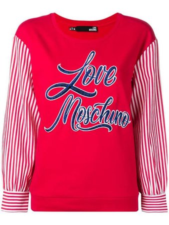 Love Moschino red logo top $243 - Buy Online SS19 - Quick Shipping, Price