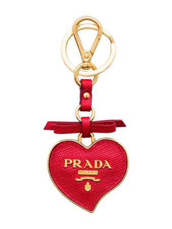 Prada Trick heart-shaped keychain red & gold 1TL1262EWR - Farfetch
