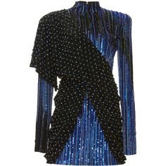blue black glitter dress