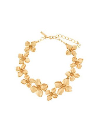 Oscar de la Renta flower necklace