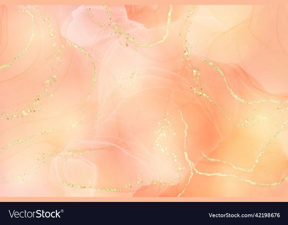 Rose peach liquid watercolor background Royalty Free Vector