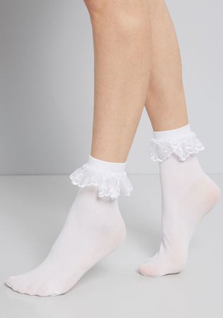 Just You and Eyelet Socks White | ModCloth