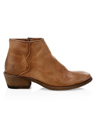 Frye Carson Logo Leather Ankle Boots | SaksFifthAvenue