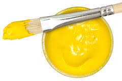yellow painting brush
