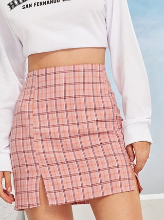 pink mini skirt
