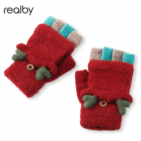 Aliexpress.com : Buy Realby Mittens For Children Exposed Gloves Winter Warm Half Finger Gloves Easy To Write Hand Warmer Gloves C3099 from Reliable Gloves & Mittens suppliers on REALBY Official Store