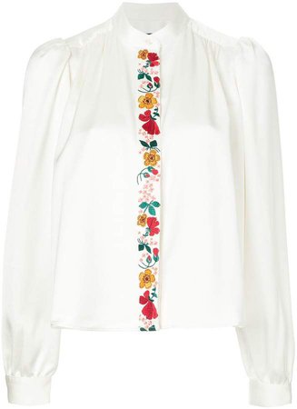 Alexa Chung floral detail shirt