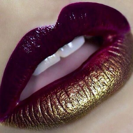 gold black ombre lipstick