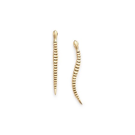 Elsa Peretti® Snake earrings in 18k gold. | Tiffany & Co.