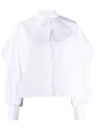 Pouf-Sleeve Button-Up shirt
