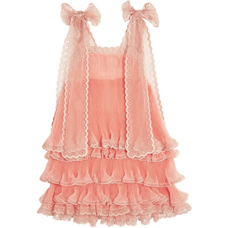 pink frill dress