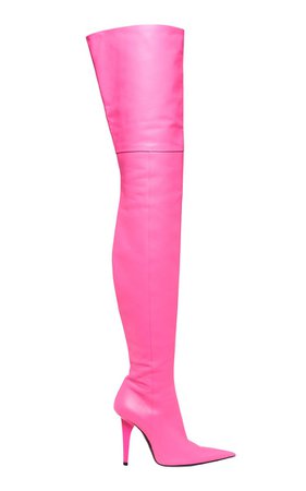 Shark Leather Over-The-Knee Boots By Balenciaga | Moda Operandi
