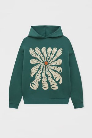 Soft-touch floral-print sweatshirt - pull&bear