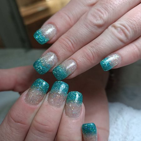 turquoise glitter nails - Ricerca Google