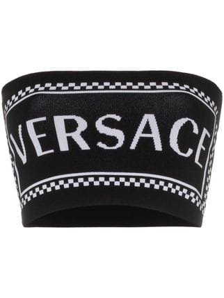 Versace Top Estilo Bandeau Con Logo - Farfetch
