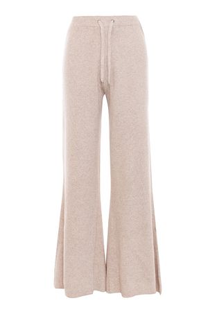 Clothing : Trousers : 'Luda' Taupe Ribbed Knit Trousers