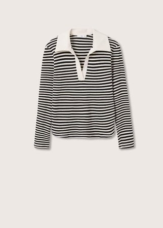 Striped cotton polo shirt - Women | Mango USA