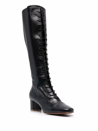BY FAR Lada lace-up knee-length Boots - Farfetch