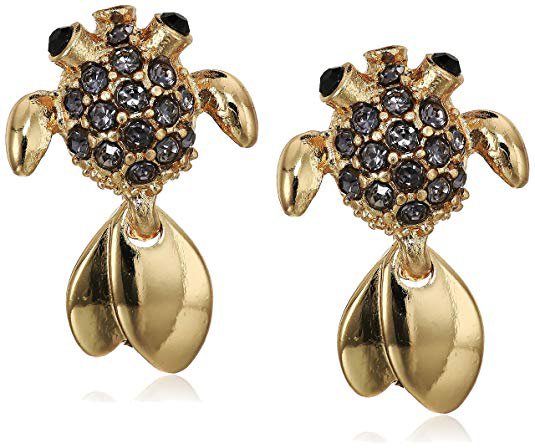 Betsey Johnson (GBG) Women's Tadpole Stud Earrings, Purple, One Size: Jewelry