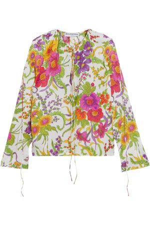 Balenciaga | Flower print blouse