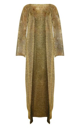 Gold Glitter Kimono | Tops | PrettyLittleThing