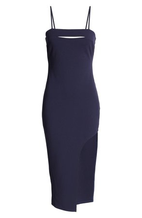 Lulus Stunned and Speechless Cutout Cocktail Midi Dress | Nordstrom