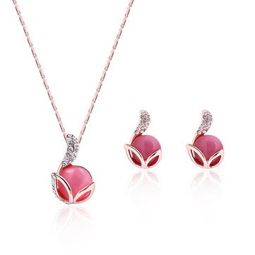 pink apple necklace and earring - Google Search